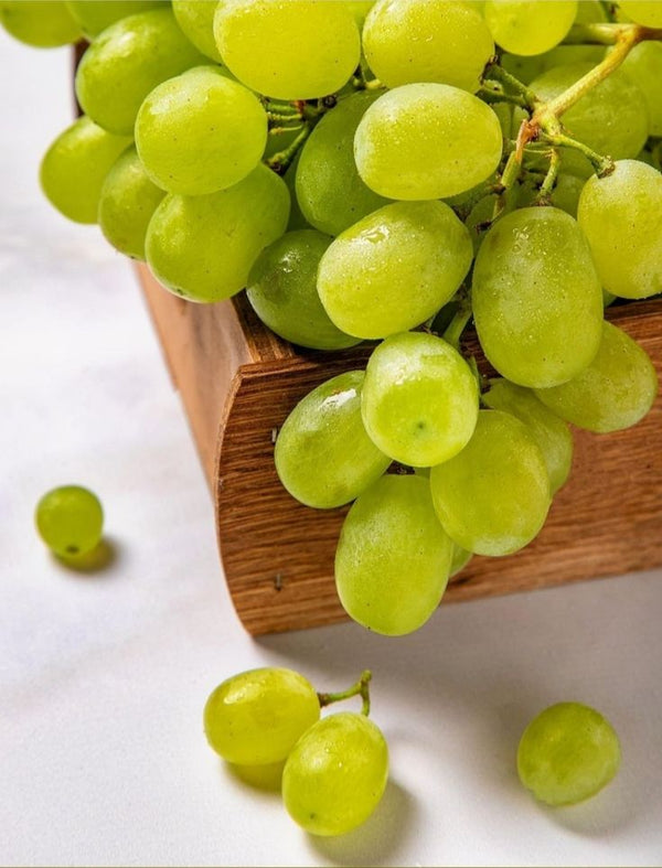 fresh green grapes