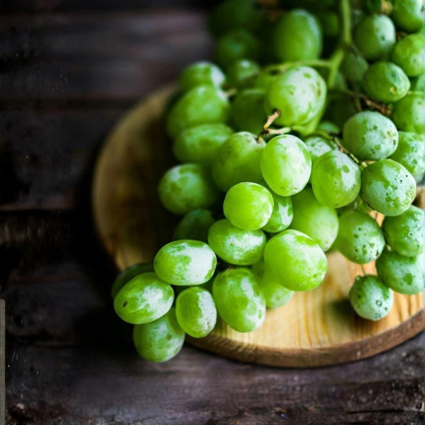 fresh green grapes